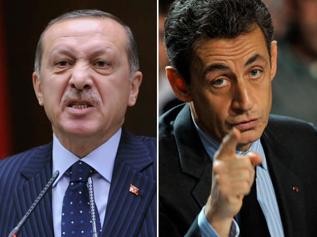 Ο Τούρκος Πρωθυπουργός Recept Tayyip Erdogan και ο Γάλλος Πρόεδρος Nikolas Sarkozy