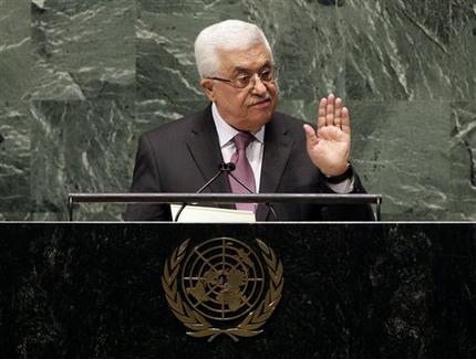 Ο ηγέτης της Παλαιστινιακής Αρχής, Mahmoud Abbas απευθύνεται στην Γενική Συνέλευση του ΟΗΕ στις 29 Νοεμβρίου 2012